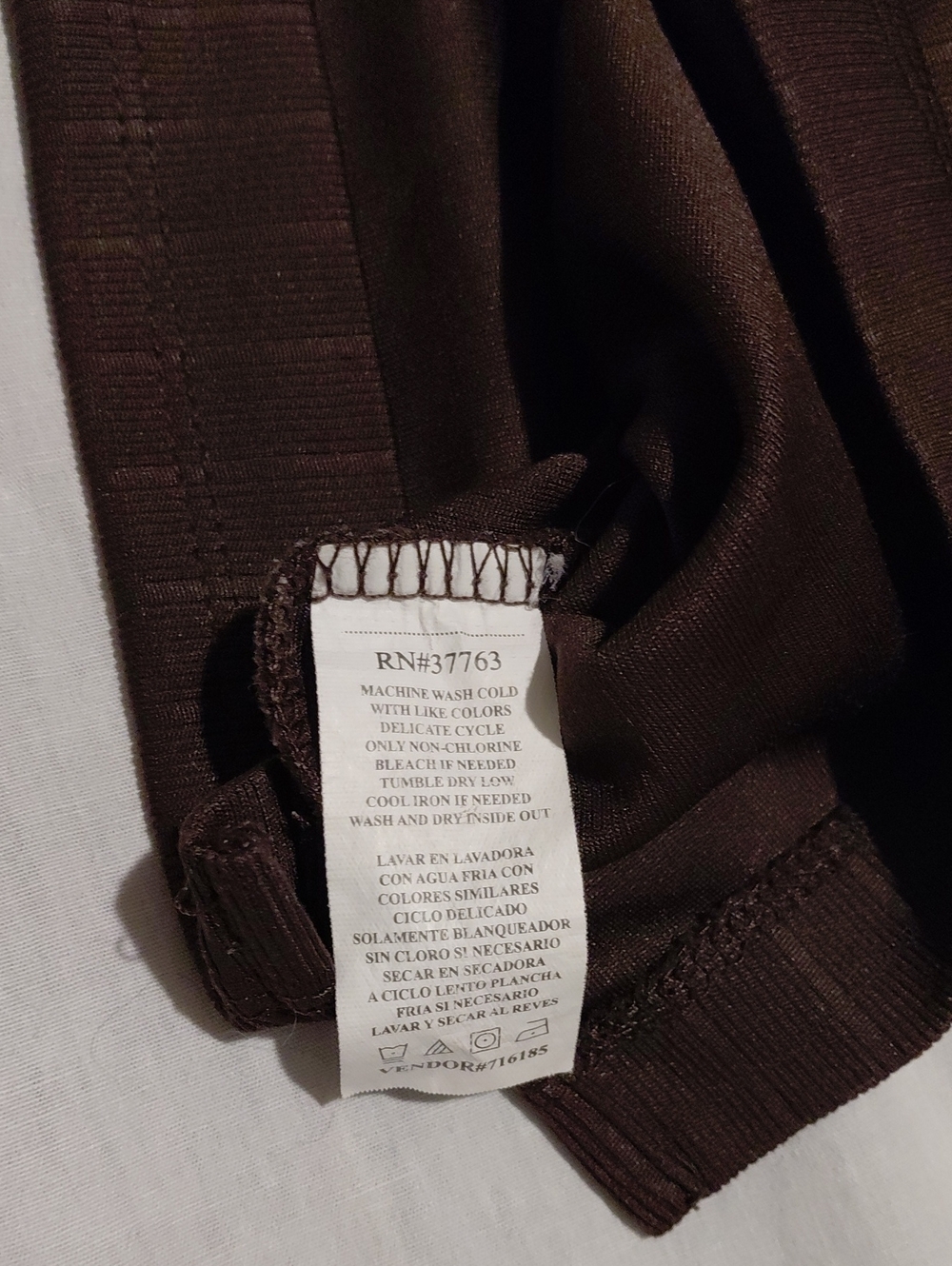 Perry Ellis Men's Brown Zip-Front XL Polo Shirt - Picture 6 of 7